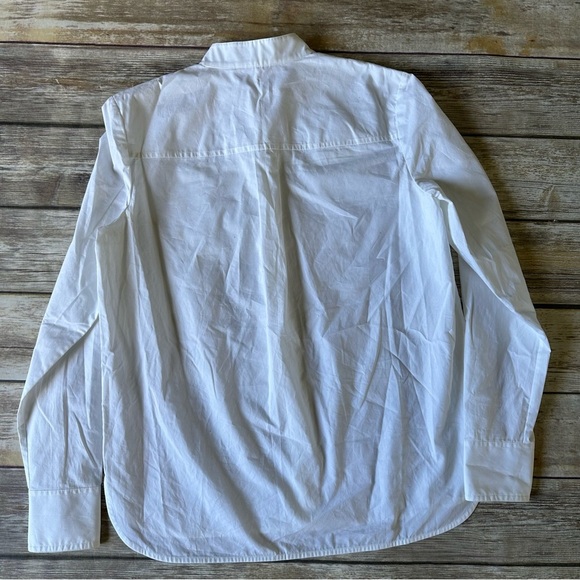 Tory Burch 100% Cotton White Button Down Slim Fit Shirt Sz 2 - Picture 7 of 7